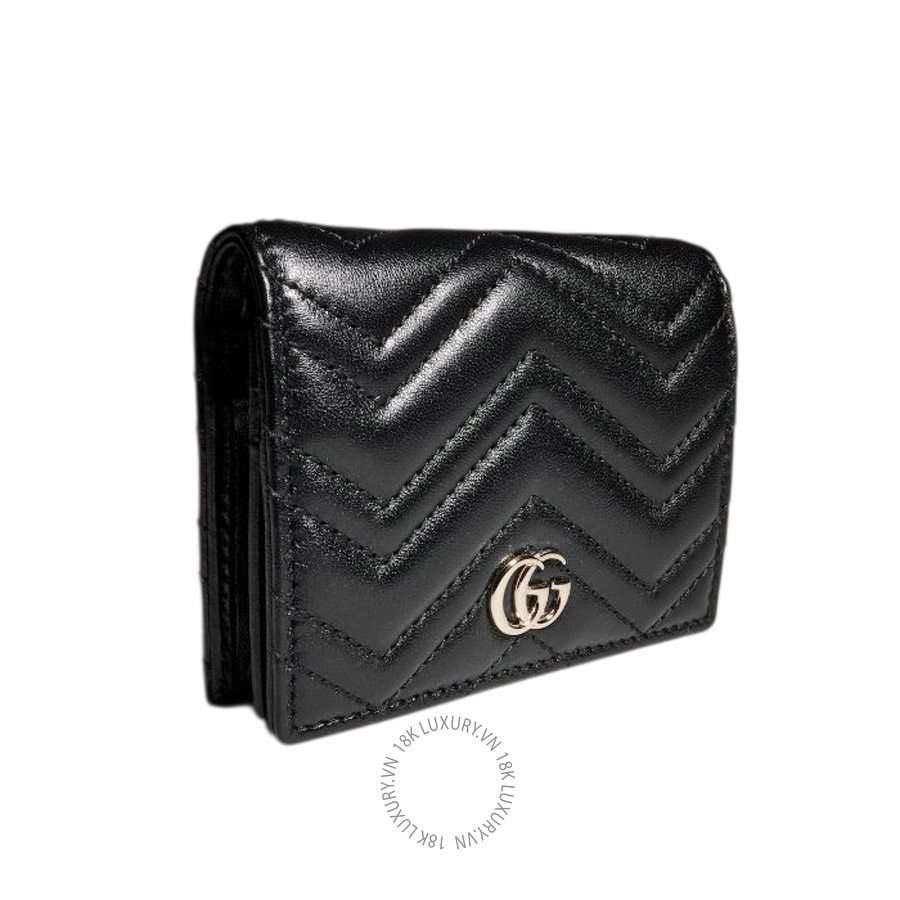 Ví Ngắn Gucci GG Marmont card case wallet 466492 AAFAX 1000 GGV039