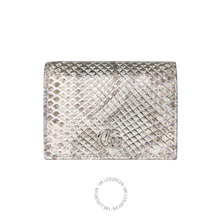Ví Ngắn Gucci GG Marmont python small wallet 456126 EABGT 8645 GGV071