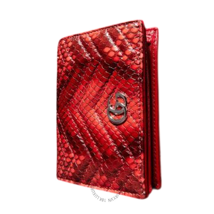 Ví Ngắn Gucci GG Marmont python small wallet 466492 LAAM1 6642 GGV070