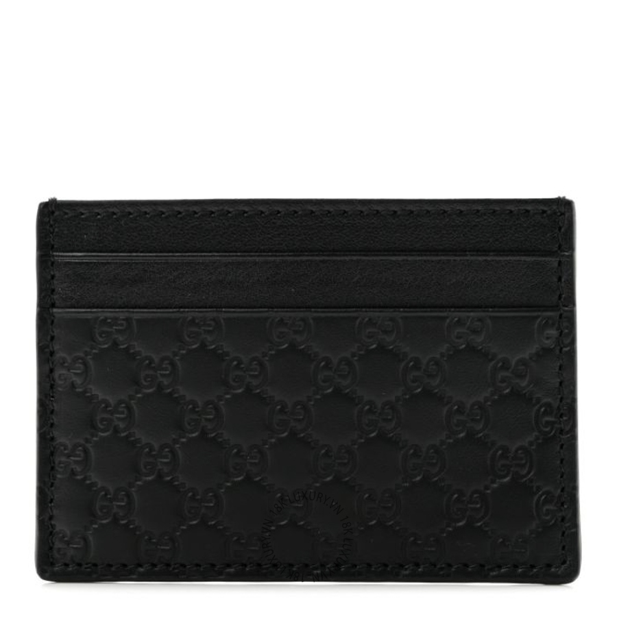 Ví Ngắn Gucci Microguccissima Card Holder Black SSKP027