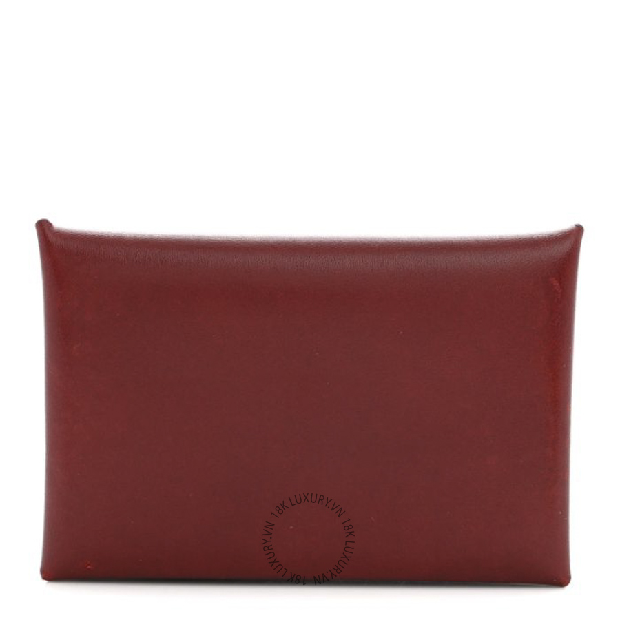 Ví Ngắn Hermes Box Calvi Card Case Rouge H JJKS103