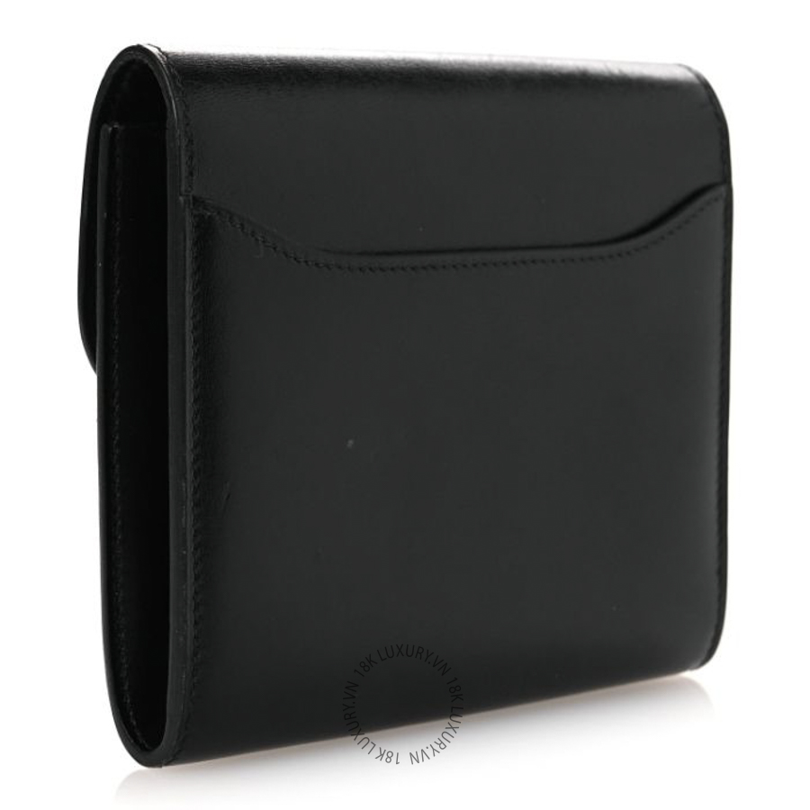 Ví Ngắn Hermes Box Constance Short Wallet Black JJKS068
