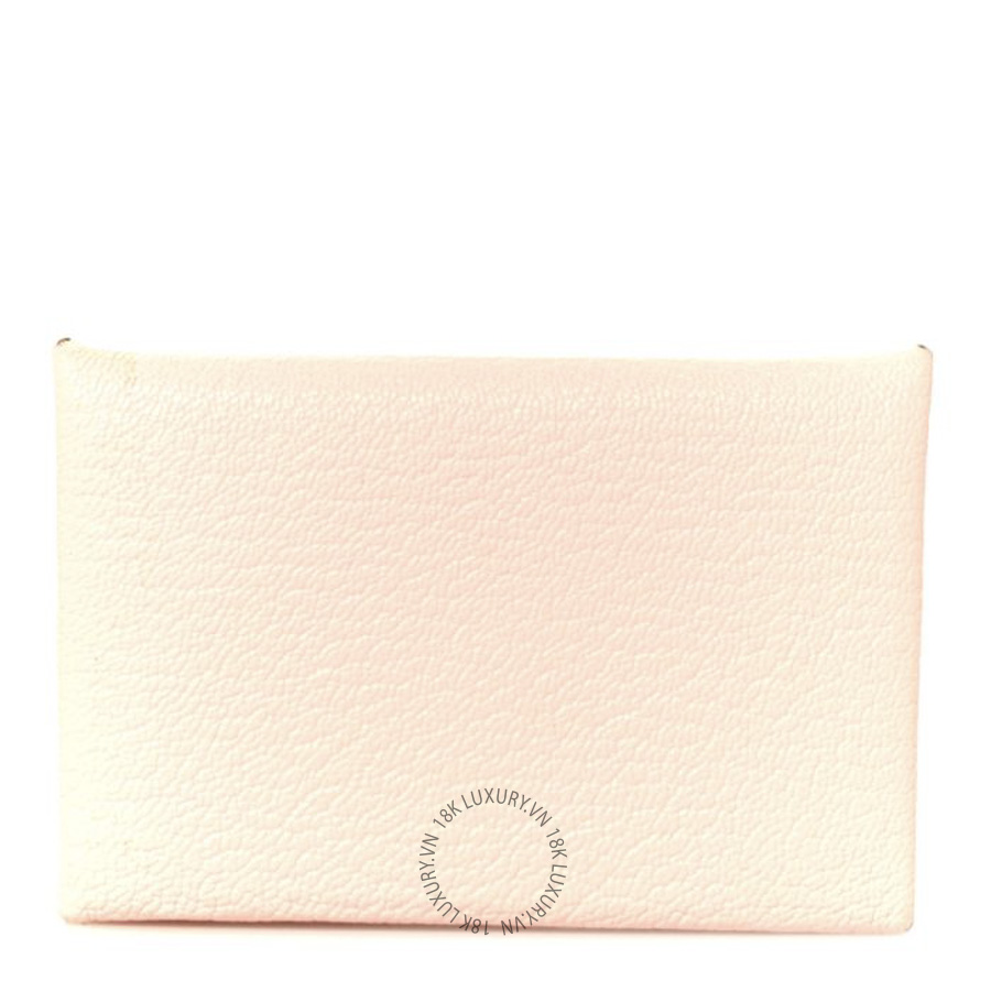 Ví Ngắn Hermes Chevre Mysore Calvi Card Case Mauve Pale JJKS137