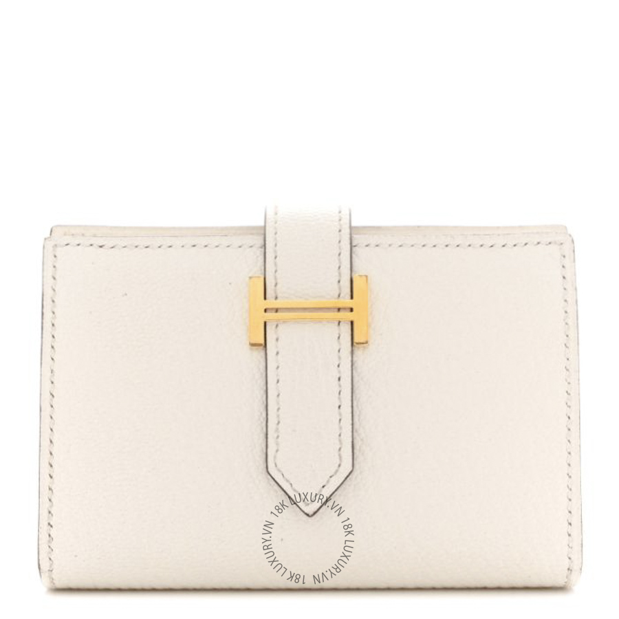 Ví Ngắn Hermes Chevre Mysore Mini Bearn Wallet Nata JJKS162
