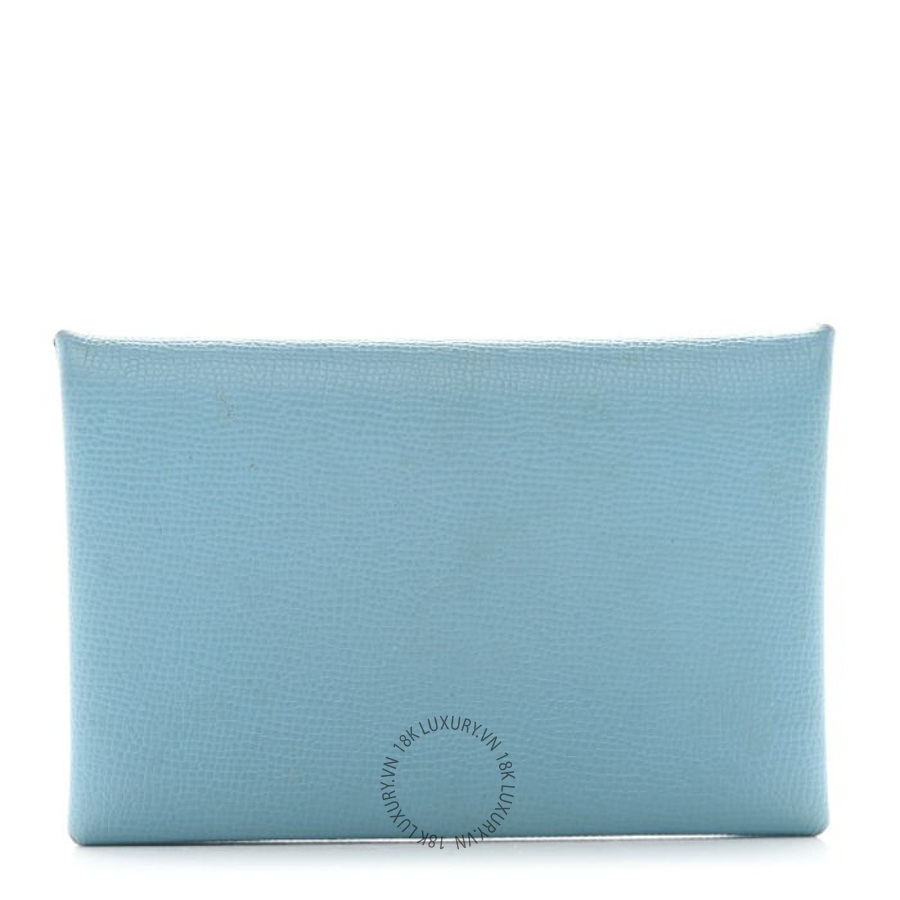 Ví Ngắn Hermes Epsom Calvi Card Case Celeste JJKS076