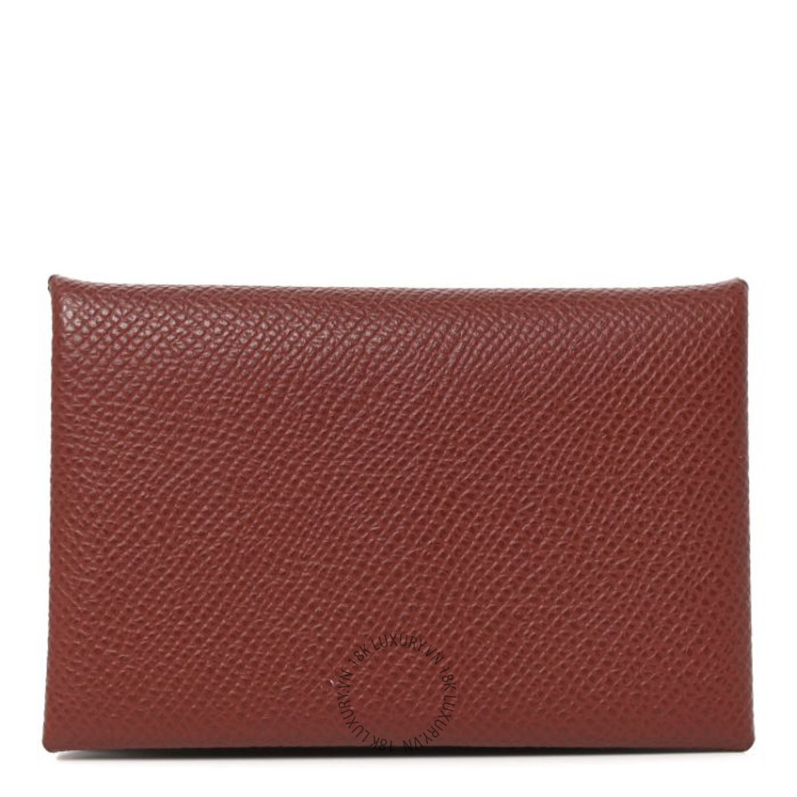 Ví Ngắn Hermes Epsom Calvi Card Case Rouge H JJKS022