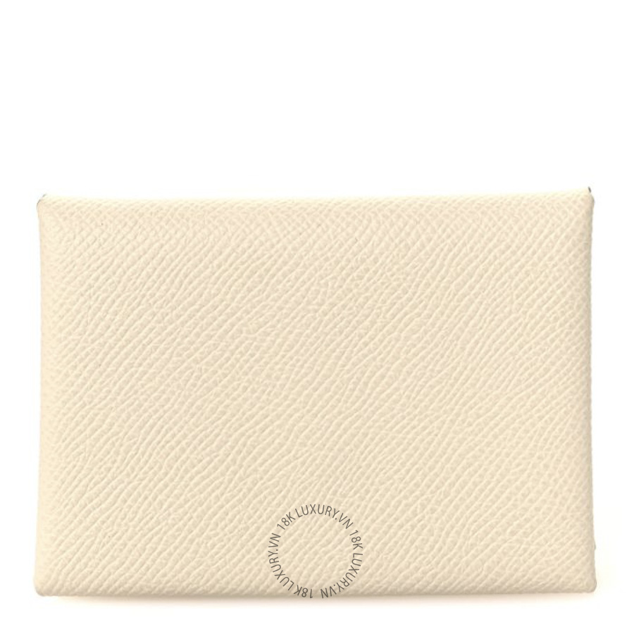 Ví Ngắn Hermes Epsom Calvi Duo Card Case Craie JJKS073