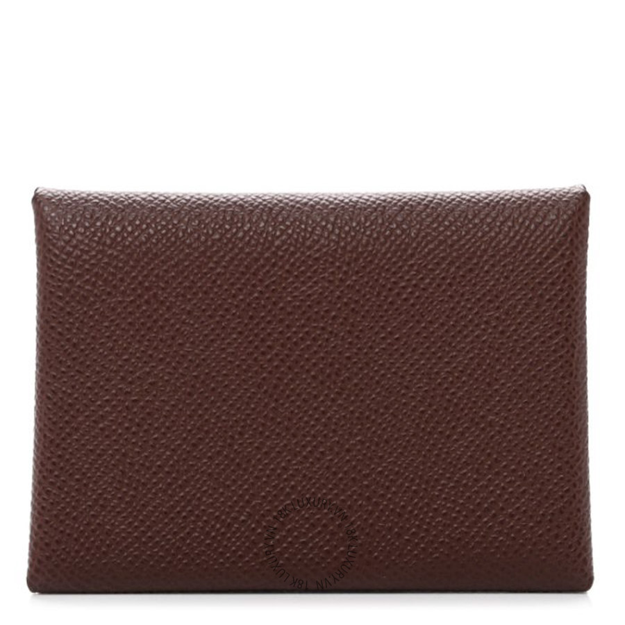 Ví Ngắn Hermes Epsom Calvi Duo Card Case Terre JJKS134