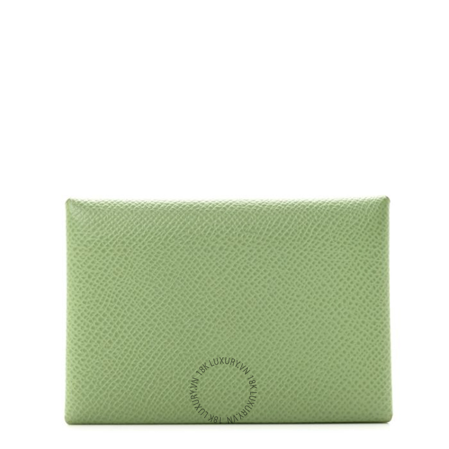 Ví Ngắn Hermes Epsom Calvi Duo Card Case Vert Criquet JJKS031
