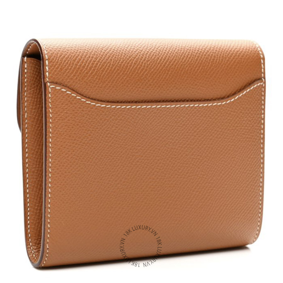 Ví Ngắn Hermes Epsom Constance Short Wallet Gold JJKS142