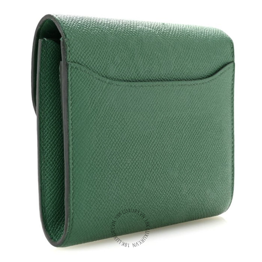 Ví Ngắn Hermes Epsom Constance Short Wallet Vert Vertigo JJKS120