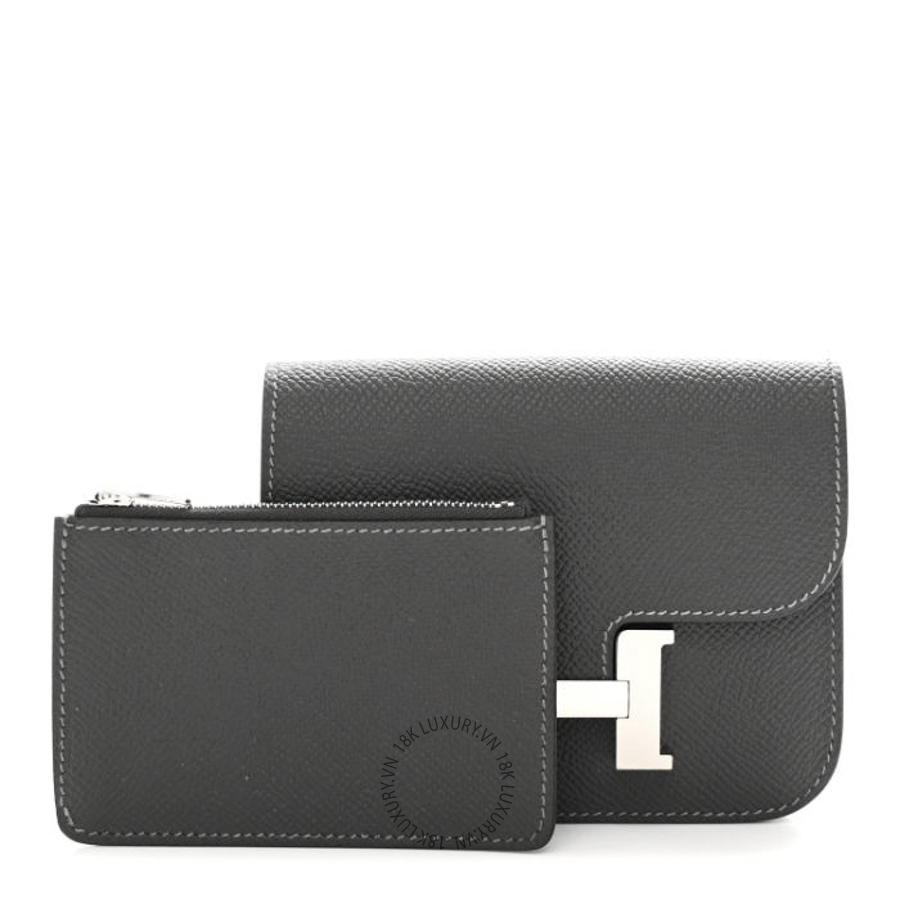 Ví Ngắn Hermes Epsom Constance Slim Wallet Ardoise JJKS069