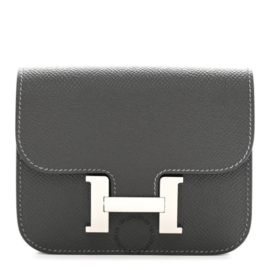 Ví Ngắn Hermes Epsom Constance Slim Wallet Ardoise JJKS069