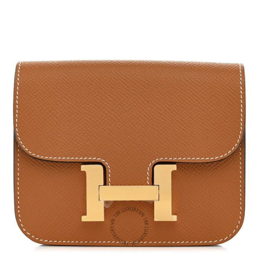 Ví Ngắn Hermes Epsom Constance Slim Wallet Toffee JJKS117