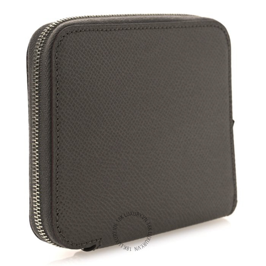 Ví Ngắn Hermes Epsom Silk'in Compact Wallet Etain JJKS107