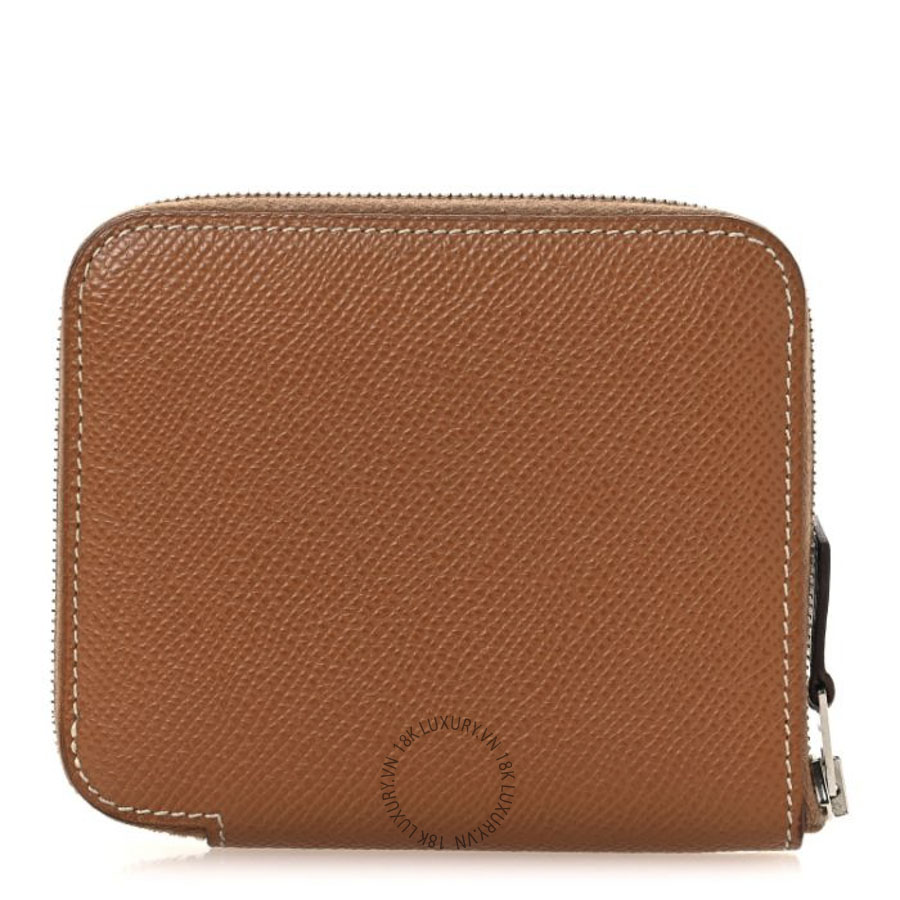 Ví Ngắn Hermes Epsom Silk'in Compact Wallet Gold JJKS144