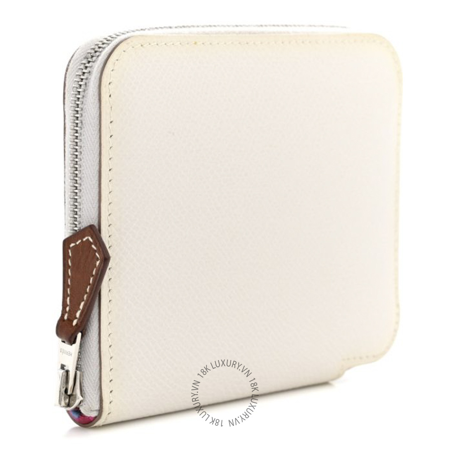 Ví Ngắn Hermes Epsom Silk'In Compact Wallet New White JJKS106