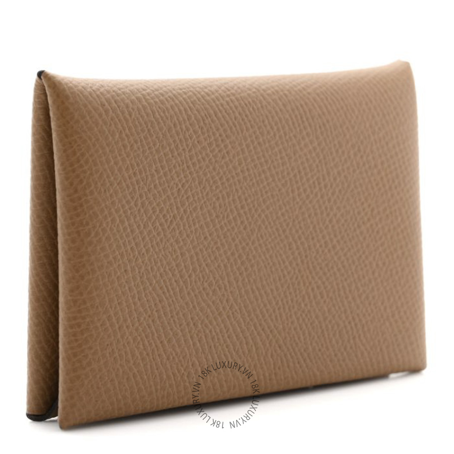 Ví Ngắn Hermes Epsom Verso Calvi Card Case Alezan Biscuit JJKS166