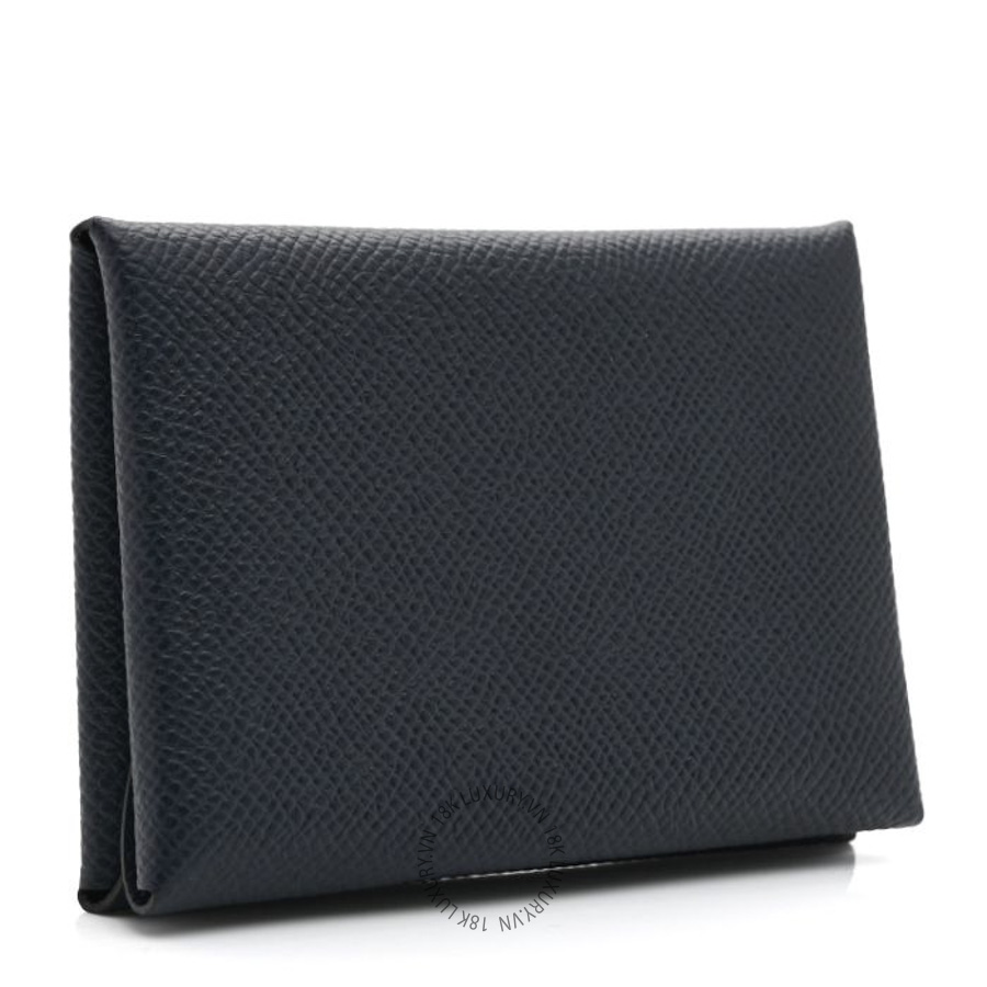 Ví Ngắn Hermes Epsom Verso Calvi Duo Card Case Bleu Indigo JJKS155