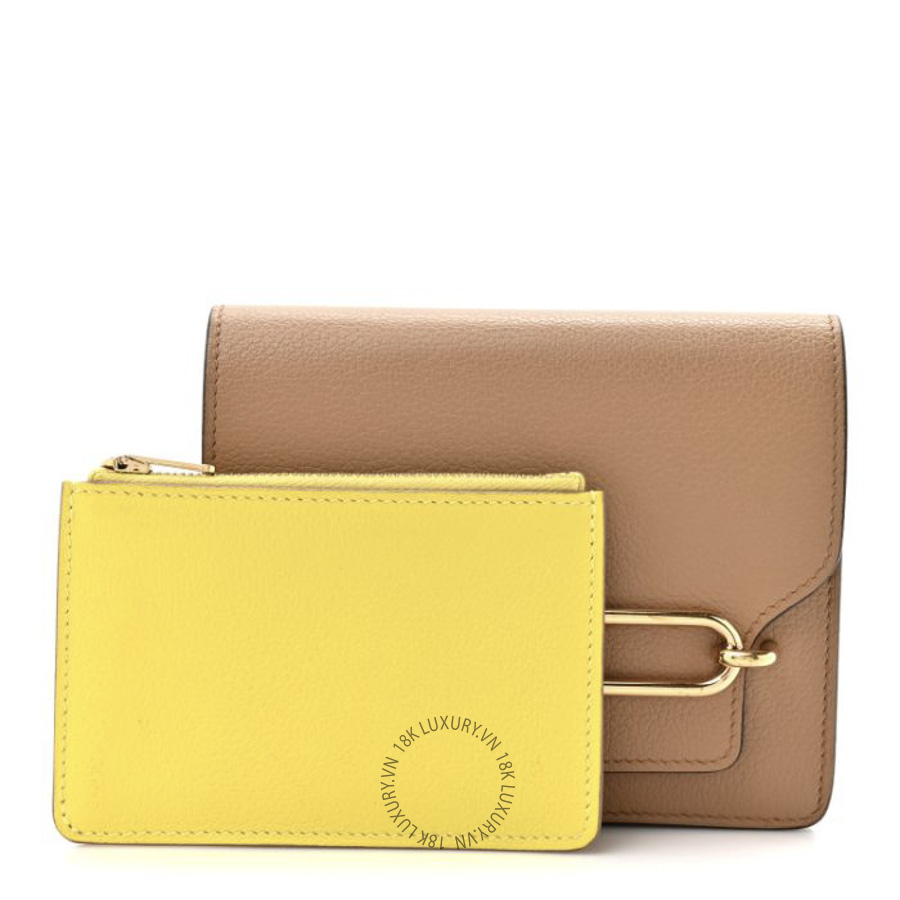 Ví Ngắn Hermes Evercolor Bi-color Roulis Slim Wallet Chai Lime JJKS136