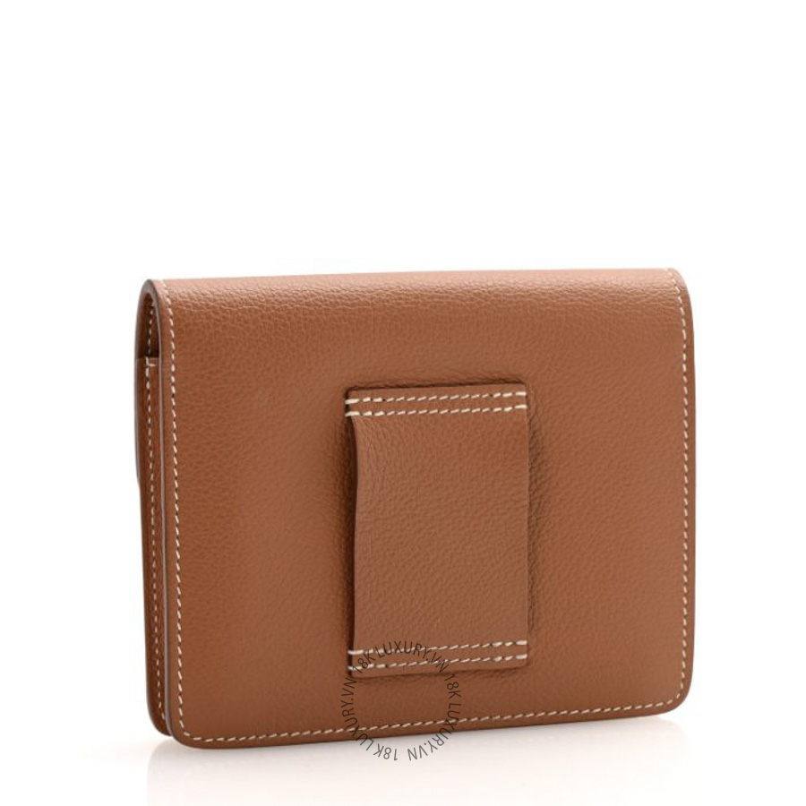 Ví Ngắn Hermes Evercolor Bi-Color Roulis Slim Wallet Gold Lime JJKS129