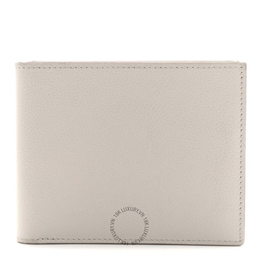 Ví Ngắn Hermes Evercolor Citizen Twill Compact Wallet Gris Perle JJKS018