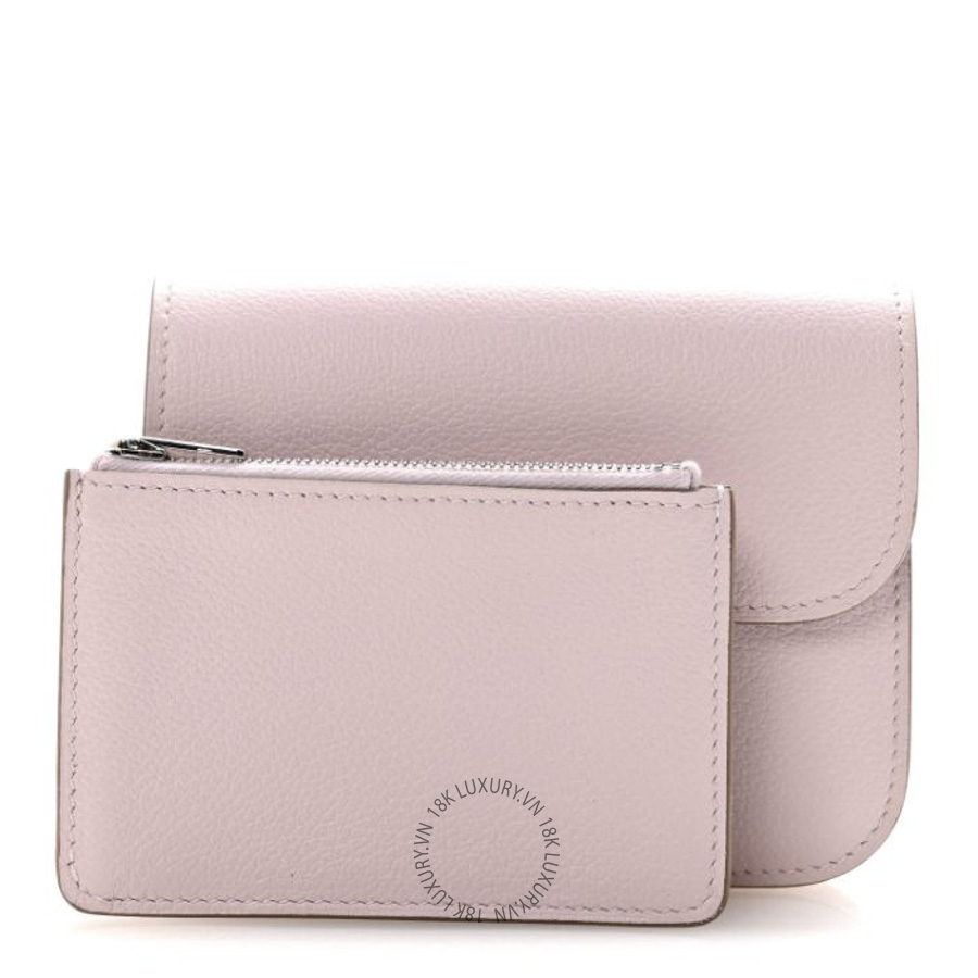 Ví Ngắn Hermes Evercolor Constance Slim Wallet Mauve Pale JJKS067