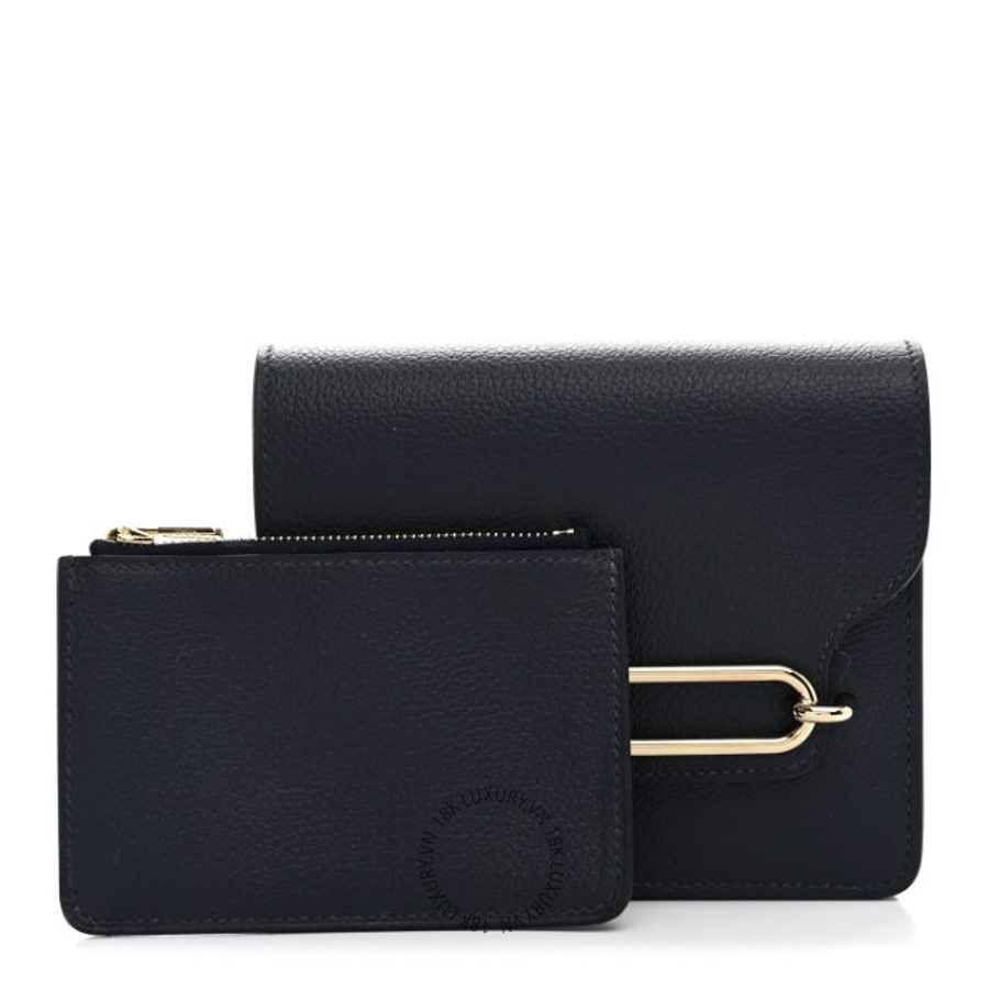 Ví Ngắn Hermes Evercolor Roulis Slim Wallet Bleu Nuit JJKS139