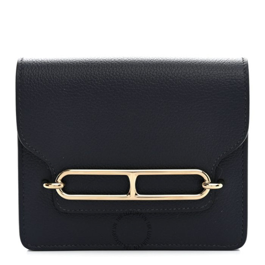 Ví Ngắn Hermes Evercolor Roulis Slim Wallet Bleu Nuit JJKS139