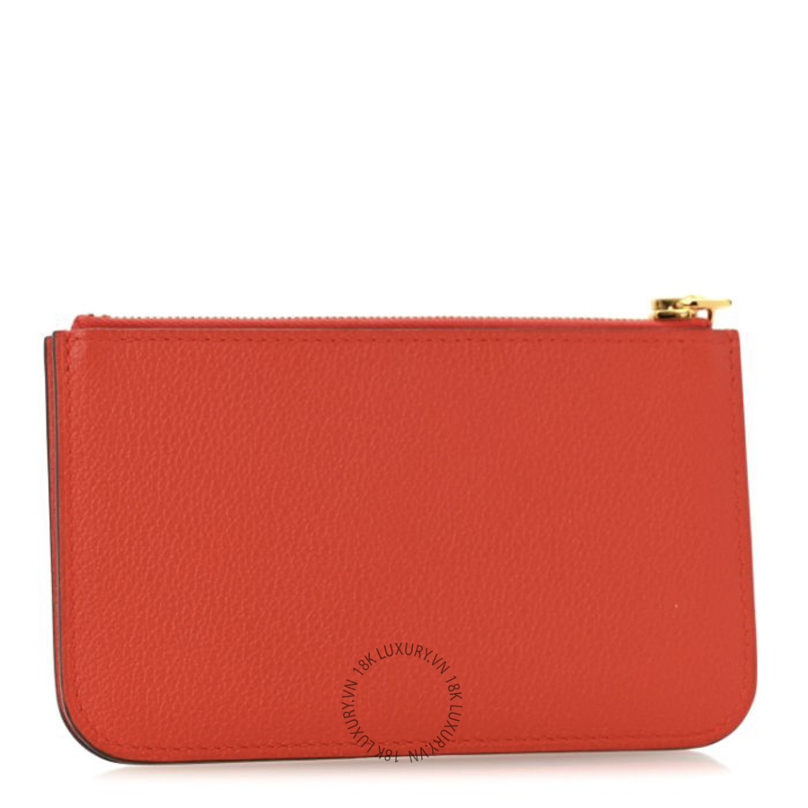 Ví Ngắn Hermes Evercolor Zipengo Chain D'Ancre Card Holder Gold JJKS092