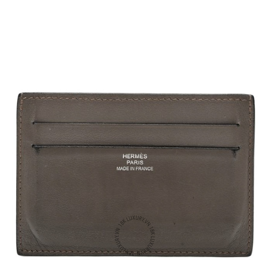 Ví Ngắn Hermes Swift Citizen Twill Card Case Etain JJKS148