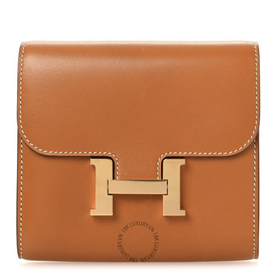 Ví Ngắn Hermes Tadelakt Constance Short Wallet Gold JJKS087