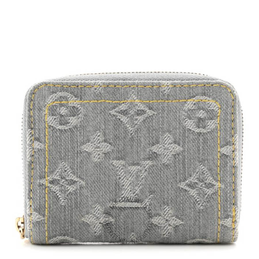Ví ngắn Louis Vuitton Denim Monogram Zippy Coin Purse Washed Gray FPVL678