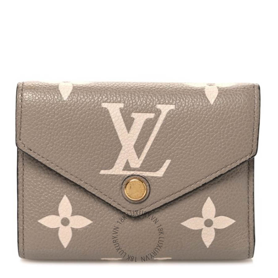Ví ngắn Louis Vuitton Empreinte Monogram Giant Victorine Wallet Tourterelle Creme FPVL516
