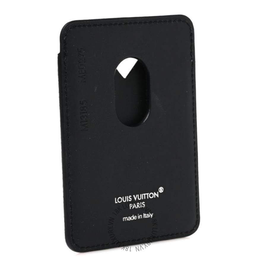 Ví ngắn Louis Vuitton Monogram Macassar Magnetic Card Holder Black FPVL228