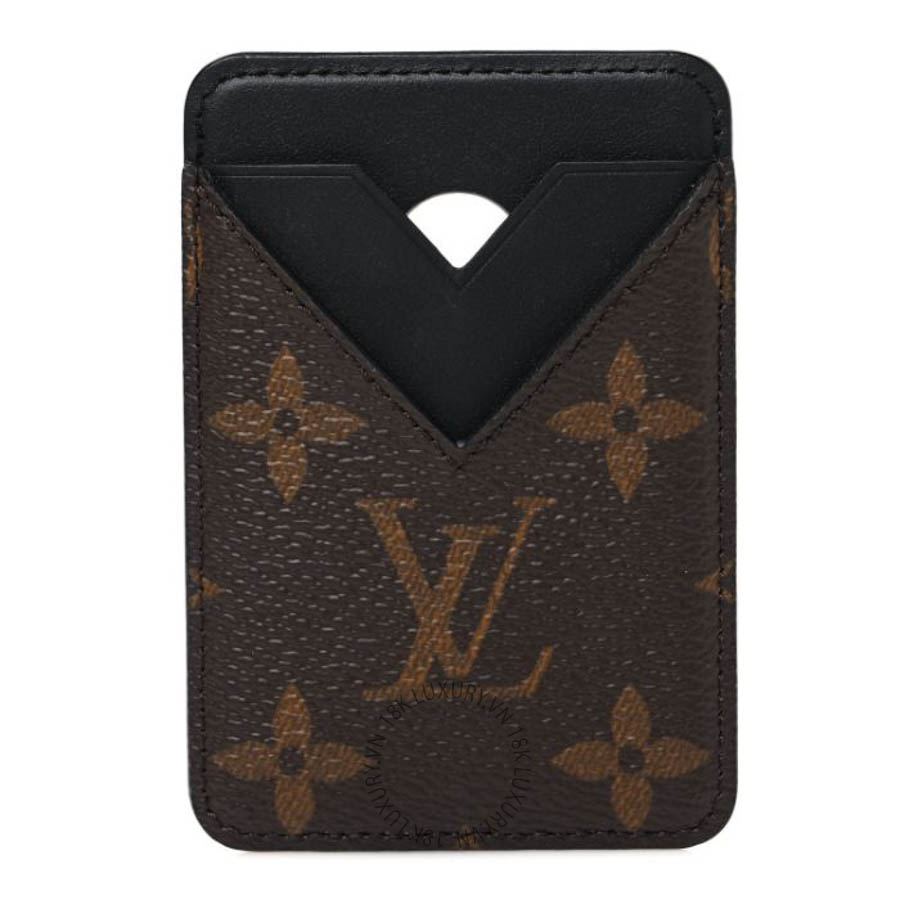 Ví ngắn Louis Vuitton Monogram Macassar Magnetic Card Holder Black FPVL228