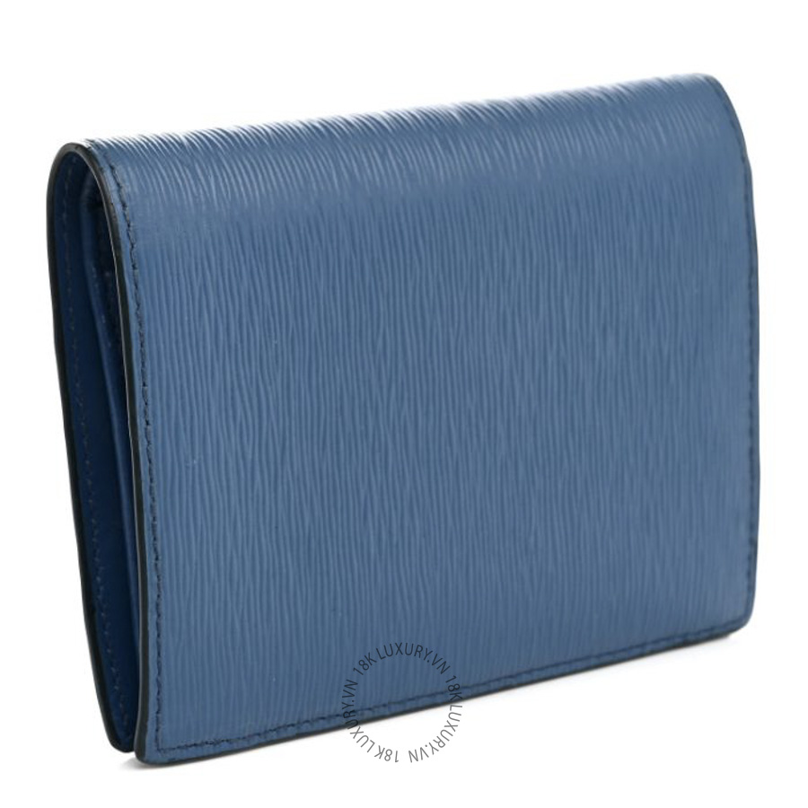 Ví Ngắn Prada Vitello Move Triangle Bi-Fold Wallet Cobalto SKRS029