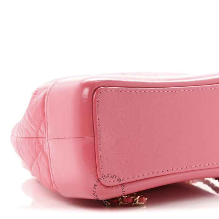 Balo Chanel Aged Calfskin Quilted Small Gabrielle Dark Pink CDBC474 19 Balo Chanel Aged Calfskin Quilted Small Gabrielle Dark Pink CDBC474