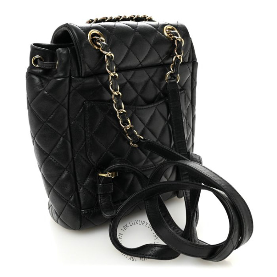 Balo Chanel Calfskin Quilted Mini Urban Spirit Black CDBC923