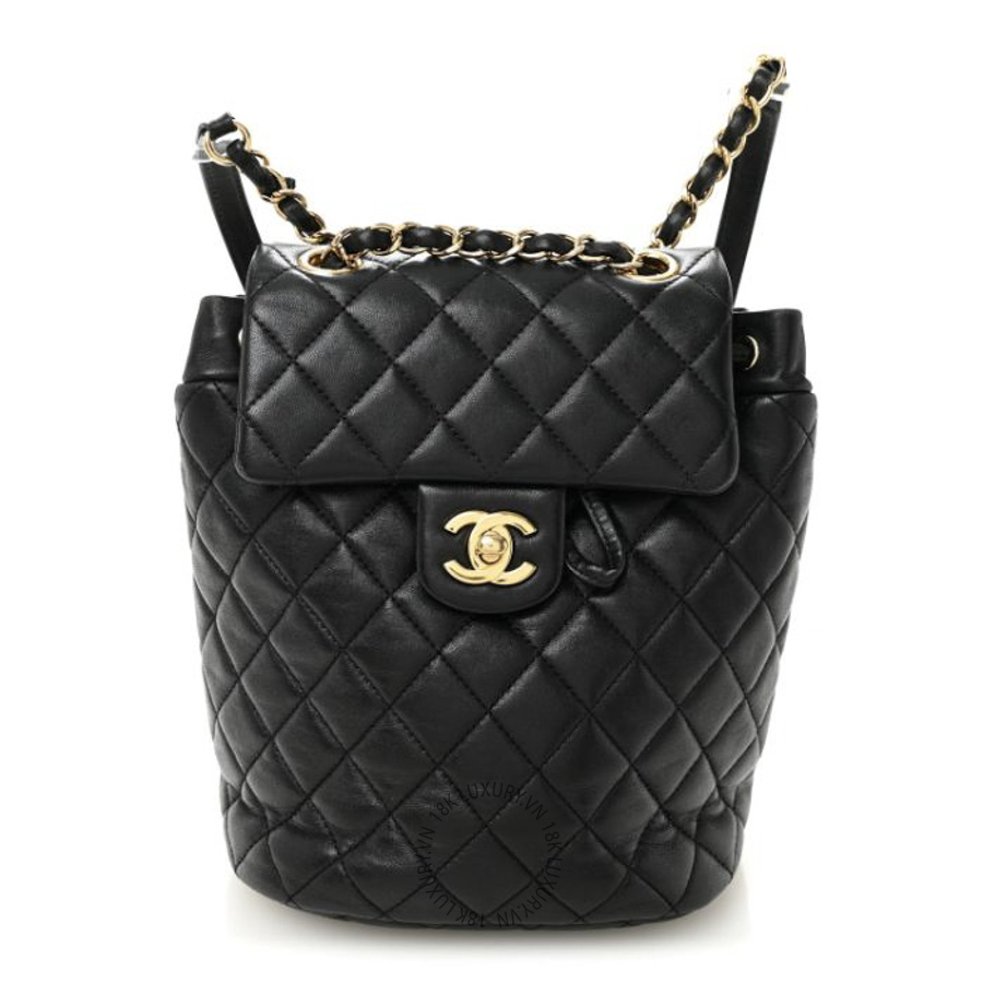 Balo Chanel Calfskin Quilted Mini Urban Spirit Black CDBC923