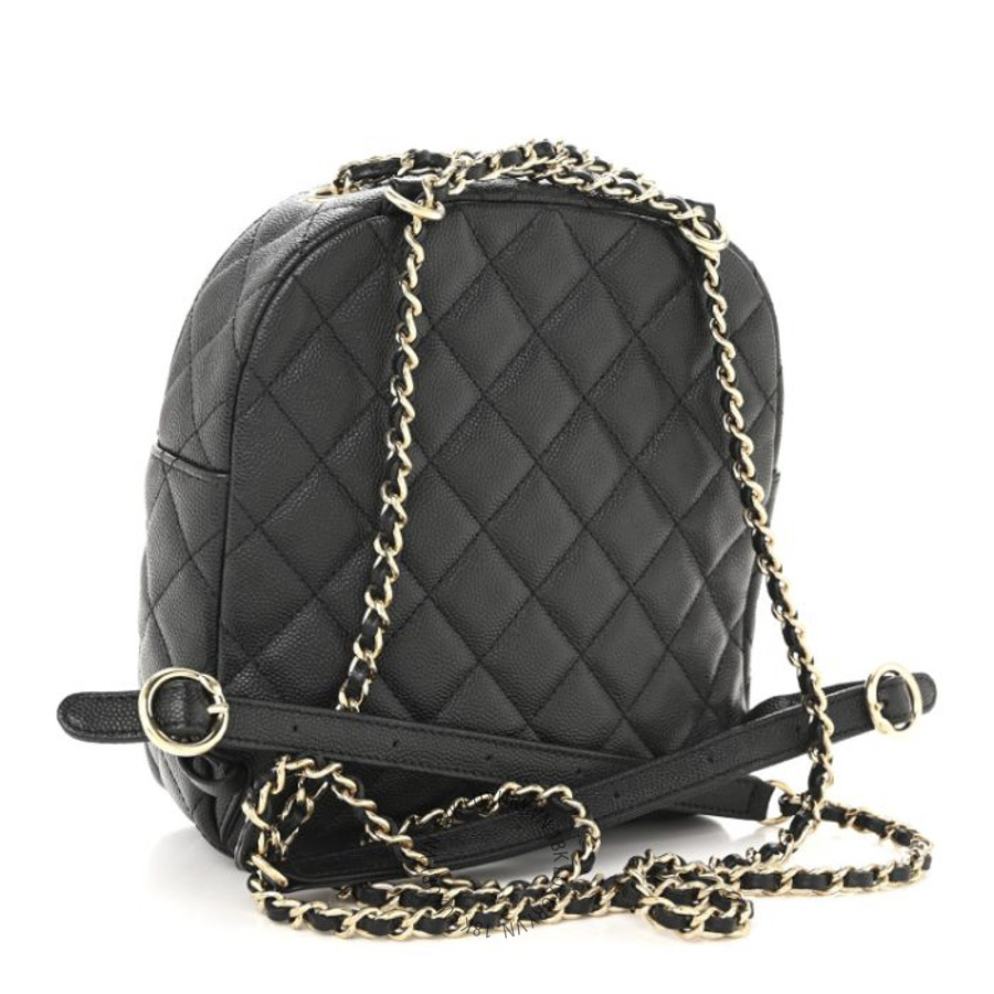 Balo Chanel Caviar Quilted Small CC Day Black CDBC108