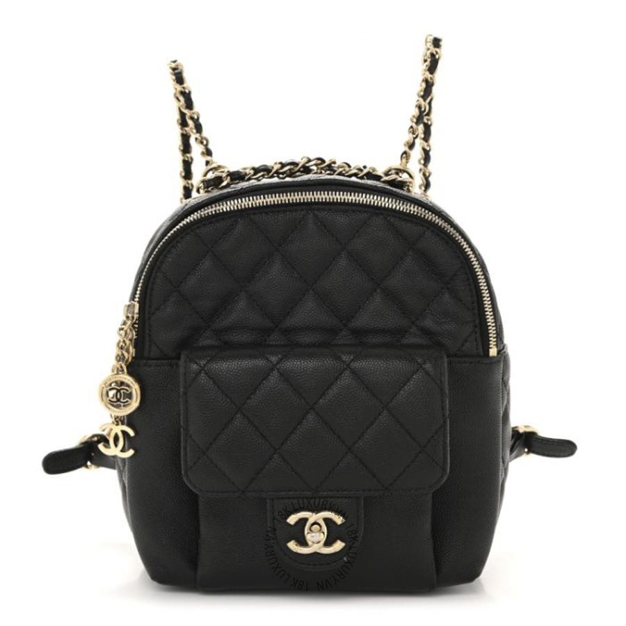 Balo Chanel Caviar Quilted Small CC Day Black CDBC108