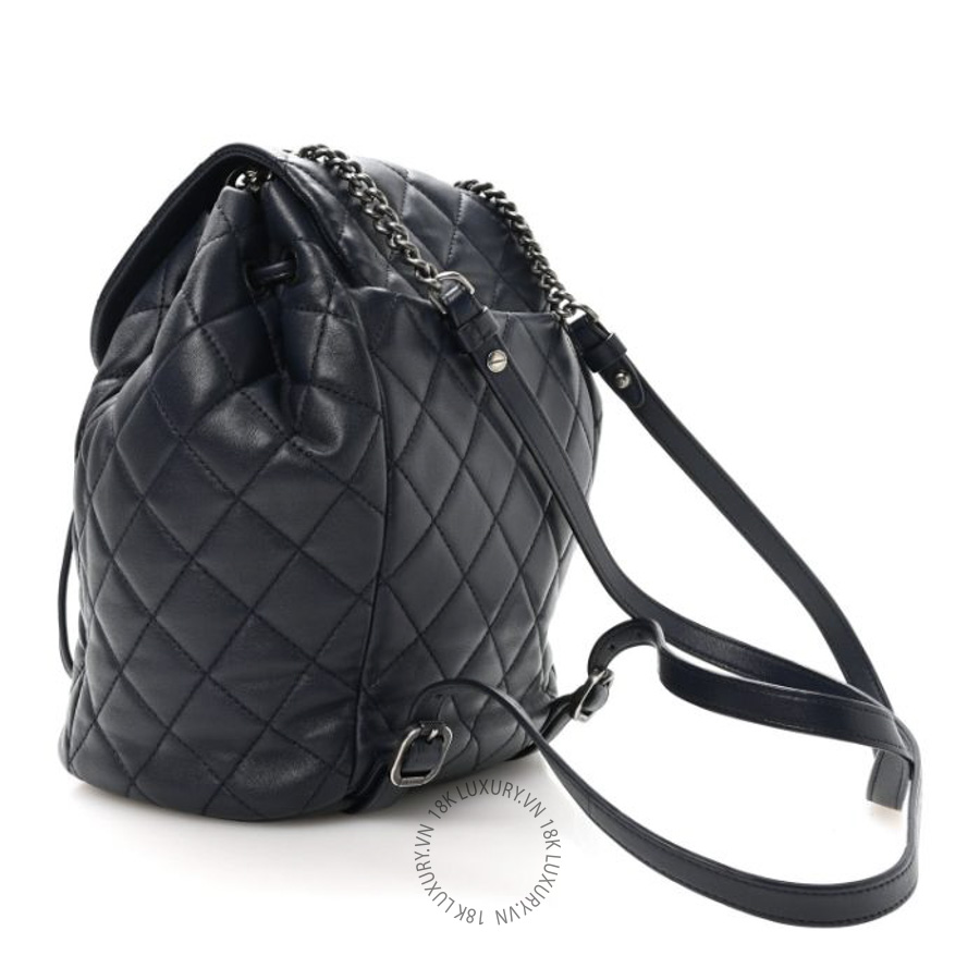 Balo Chanel Lambskin Quilted Daily Supple Blue CDBC759