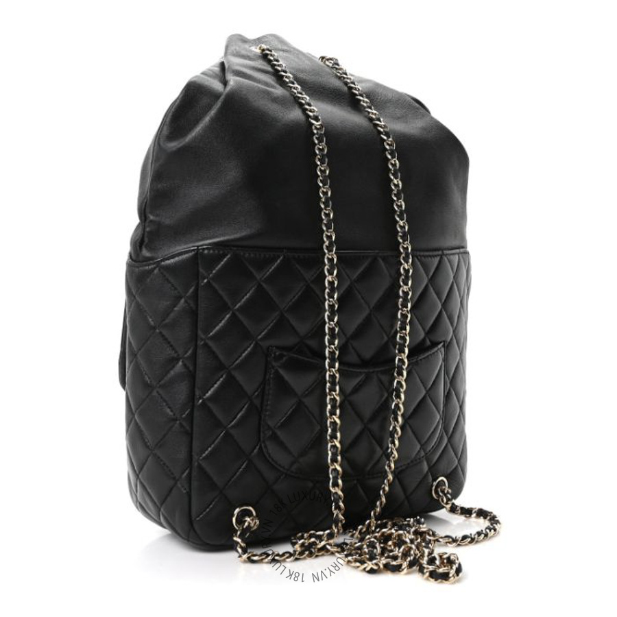 Balo Chanel Lambskin Quilted Large in Seoul Black CDBC124