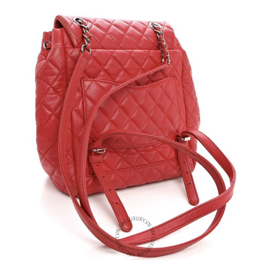 Balo Chanel Lambskin Quilted Small Urban Spirit Red CDBC726