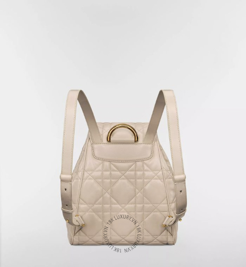 Balo Medium Dior Caro Powder Beige Lambskin M6301UNOZ_M51U AMXM263