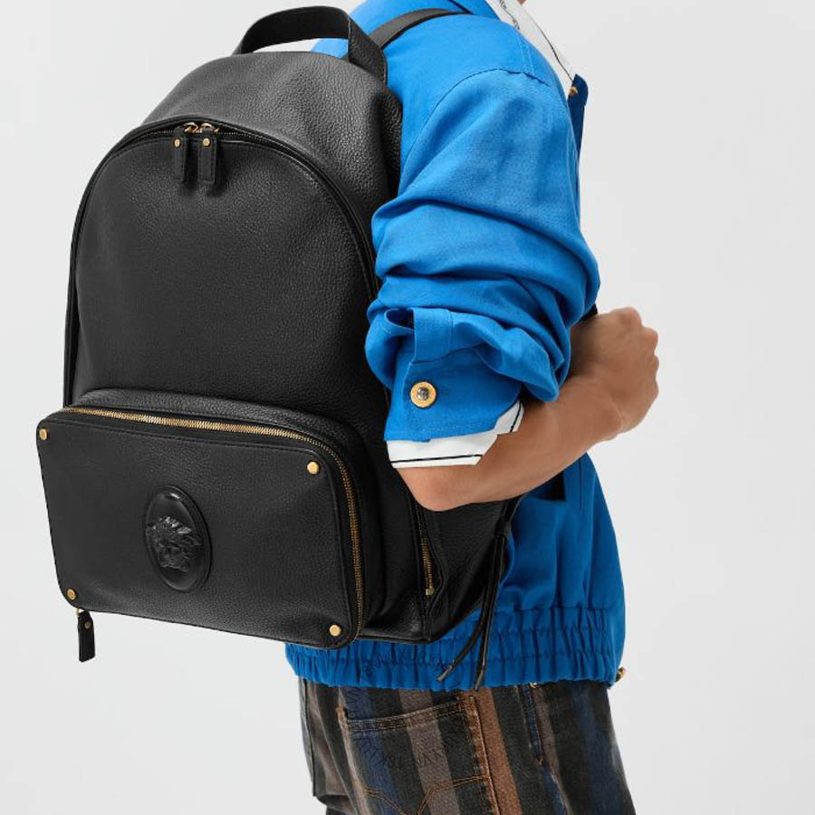 Balo Versace Lou Leather Backpack 1024360-1A18107_DTU_UNICA_1B55J VSC198