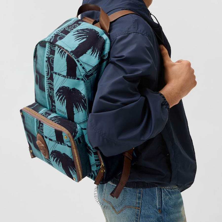 Balo Versace Lou Printed Canvas Backpack 1024360-1A18554_DTU_UNICA_5GF1J VSC192