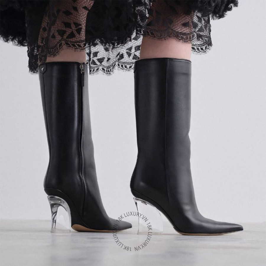 Boots cao gót Fendi Illusion Black leather boots 8T9278NA7F0QA1 NGFD107