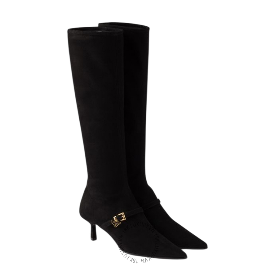 Boots cao gót Prada Stretch suede 1W649O_L66_F0002_F_055 NGPR289